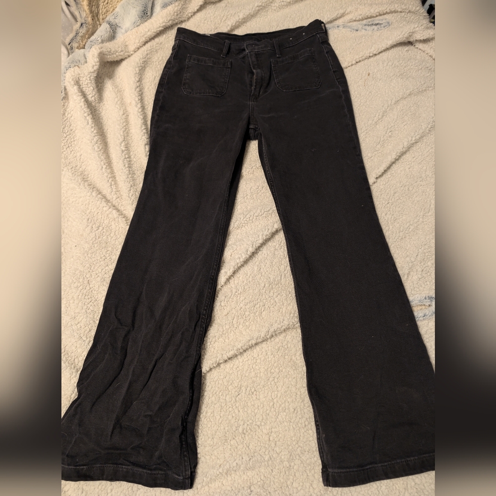 GAP Charcoal High Rise Flare Jeans Size 31